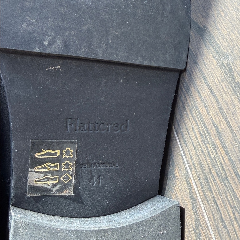 Flattered Frances Black Leather Boots - 41 - Picture 6 of 8